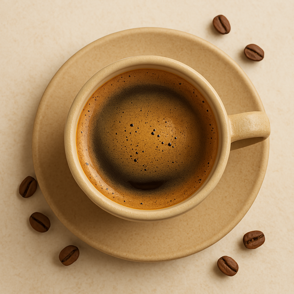 Coffee cup with roasted beans